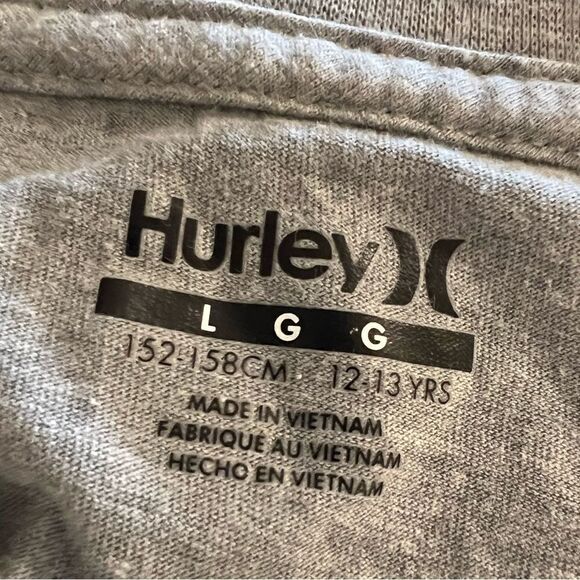Hurley boys size L 13-14 youth gray with blue and orange t shirt - Picture 3 of 4